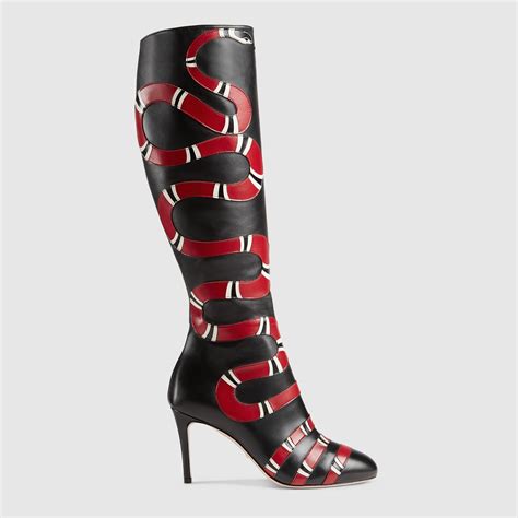 gucci womens knee high boots|Gucci snakeskin boots.